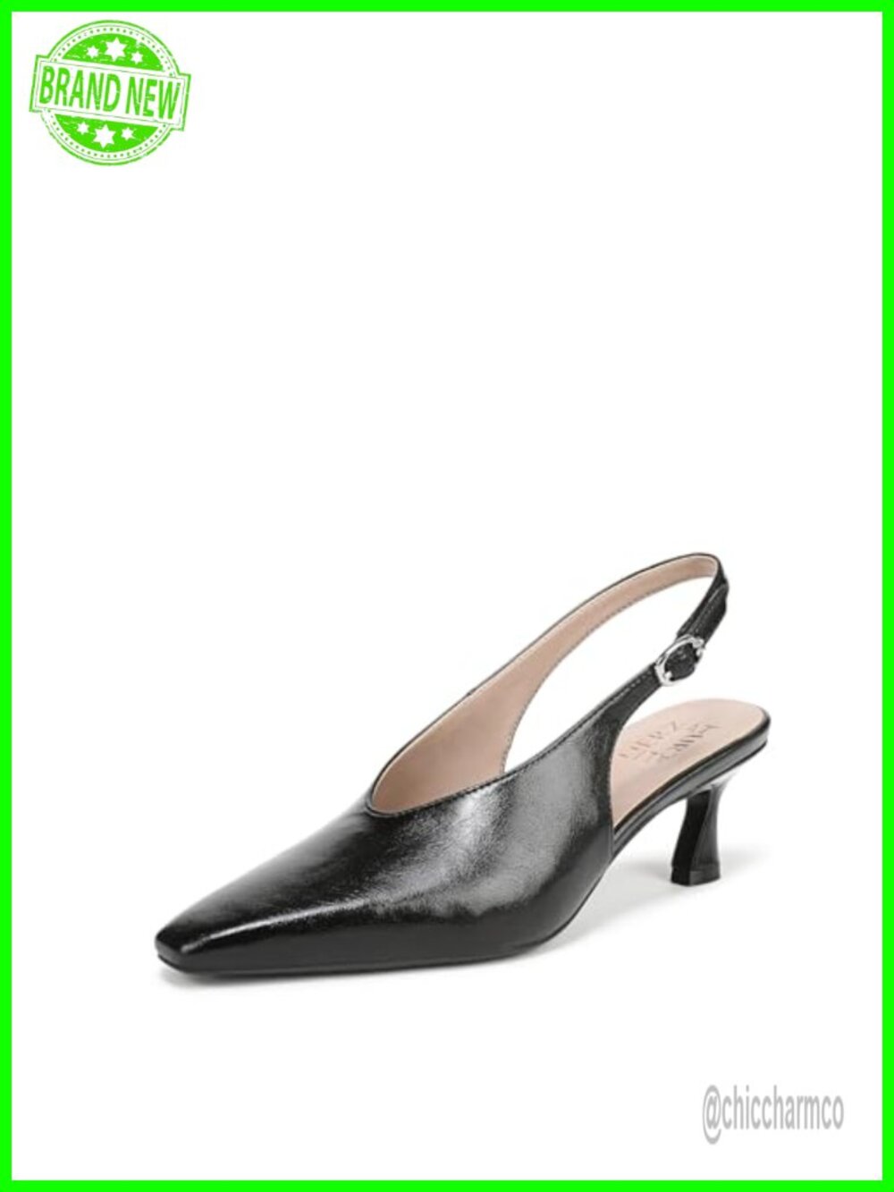 Naturalizer Embry Slingback Pumps Kitten Heel Adjustable Buckle Comfort